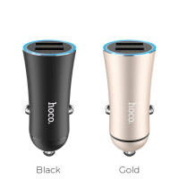 Автомобільний зарядний пристрій HOCO Z30A Easy route dual port car charger Black (Цвет 7073) - фото № 2