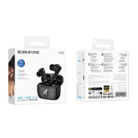 Бездротові навушники BOROFONE FQ7 Treasure wireless ANC+ENC noise reduction BT headset Black  - фото № 2
