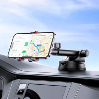 Автотримач для телефона HOCO H22 Dragon automatic clamping car holder(center console) Red Black (Цвет Red Black) - фото № 7