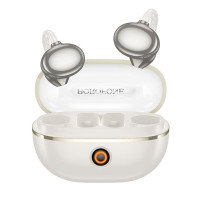Бездротові навушники BOROFONE FQ5 Spirit clip-on true wireless BT headset Milky white (Цвет Milky-White) - фото № 4