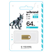 Флеш-накопичувач Wibrand USB 2.0 Lynx 64Gb Gold (Цвет Золотистый) - фото № 2
