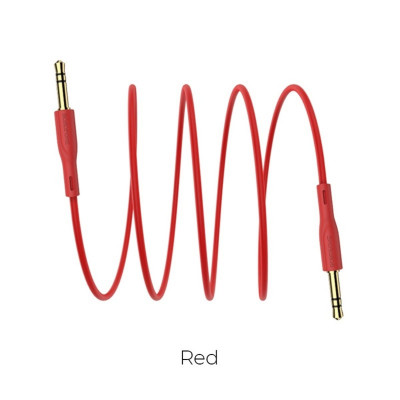 Аудио-кабель BOROFONE BL1 Audiolink аудио AUX кабель, 1м Красный (BL1R1) - изображение 2