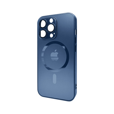 Чохол для смартфона AG Glass Matt Frame Color MagSafe Logo for Apple iPhone 13 Pro Navy Blue (AGMattFrameMGiP13PDBlue) - изображение 1