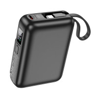 Зовнішній акумулятор BOROFONE BJ59 Refined 22.5W+PD20W fully compatible power bank with magnetic cable (10000mAh) Black (Колір Черный) - фото № 2