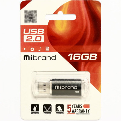 Flash Mibrand USB 2.0 Cougar 16Gb Black (MI2.0/CU16P1B) - изображение 1