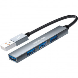 USB-hub ESSAGER Fengyang  4 in 1 Splitter (USB-A port) Silver