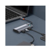 USB-хаб Baseus Metal Gleam Series 7-in-1 Multifunctional Type-C HUB Docking Station Gray（Type-C to HDMI*1+USB3.0*2+USB-C*1+PD*1+SD/TF*1) (Gray)- № 5