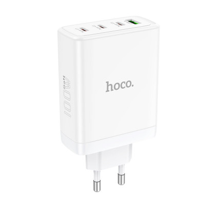 Мережевий зарядний пристрій HOCO N31 Leader PD100W four-port(3C1A) fast charger White (6931474784179) - зображення 4
