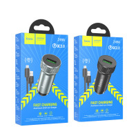 Автомобільний зарядний пристрій HOCO Z49A Level single port QC3.0 18W (Micro) Metal Gray (Колір Metal Gray) - фото № 6