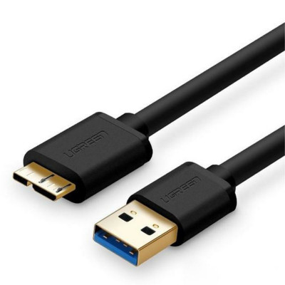 Кабель UGREEN US130 USB 3.0 A Male to Micro USB 3.0 Type B Male Cable 1m (Black) (UGR-10841) - изображение 1