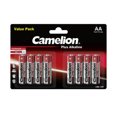 Батарейка CAMELION Plus Alkaline AA/LR6 BP8 (4+4) 8шт (C-11044806) (4260216451096) - изображение 1