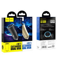 Автомобільний зарядний пристрій HOCO Z30A Easy route dual port car charger Black (Цвет 7073) - фото № 5