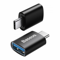 Адаптер Baseus Ingenuity Series Mini OTG Adaptor Type-C to USB-A 3.1 Black  - фото № 4