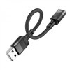 Кабель HOCO U107 USB male to Type-C female adapter cable(L=0.1m) Black (6931474789976) - зображення 4