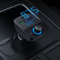 АЗП з FM-модулятором UGREEN CD229 FM&Bluetooth Transmitter&Car Charger + TF  Slot Black (Колір Black) - фото № 5