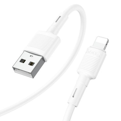 Кабель HOCO X83 USB to iP 2.4A, 1m, PVC, PVC connectors, White - зображення 1