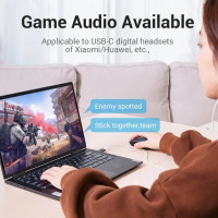Адаптер Vention USB 3.0 Male to USB-C Female Adapter Gray Aluminum Alloy Type (CDPH0)  - фото № 4