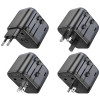 Мережевий зарядний пристрій BOROFONE BAC12 Leader 3-port(1C2A) universal conversion charger Black (7073)- № 7