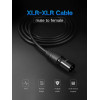 Аудіо кабель UGREEN AV130 Cannon Male to Female Microphone Extension Audio Cable 1m (Black)(UGR-20708) - зображення 2
