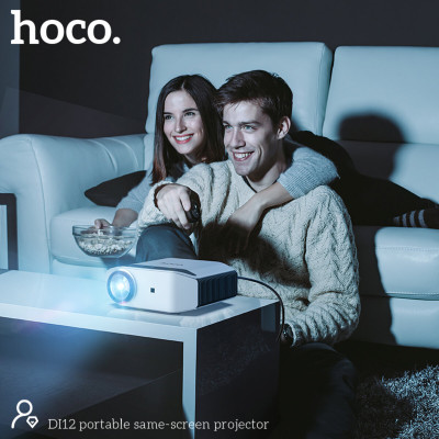 Проектор HOCO DI12 portable same-screen projector Gray - изображение 6