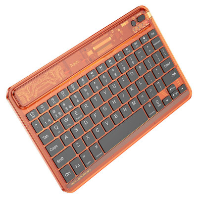Клавіатура HOCO S55 Transparent Discovery edition wireless BT keyboard Citrus Color (6931474778895) - изображение 1