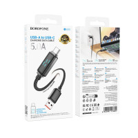 Кабель BOROFONE BU53 5A Meteor fast charging data cable Type-C Black (Цвет 7073) - фото № 4