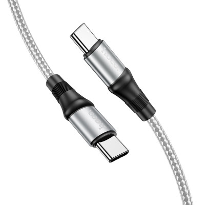Кабель HOCO X50 Type-C to Type-C Exquisito 100W charging data cable(L=2M) Gray - изображение 2