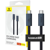 Кабель Baseus Flash Series 2 USB4 Full Featured Data Cable Type-C to Type-C 240W 1m Cluster Black (Колір Cluster Black) - фото № 2