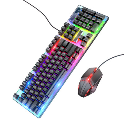 Миша + клавіатура HOCO GM18 Luminous gaming keyboard and mouse set Black - изображение 1