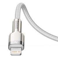 Кабель Baseus Cafule Series Metal Data Cable Type-C to iP PD 20W 2m White (Цвет Білий) - фото № 7