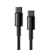 Кабель Baseus Tungsten Gold Fast Charging Data Cable Type-C to Type-C 100W 2m Black (7073)- № 4