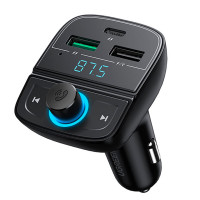 АЗП з FM-модулятором UGREEN CD229 FM&Bluetooth Transmitter&Car Charger + TF  Slot Black (Колір Black) - фото № 3