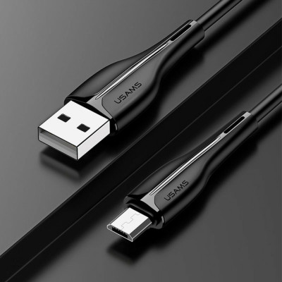 Кабель Usams US-SJ373 U38 Micro Charging and Data Cable 1m Black (SJ373USB01) - зображення 2