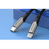 Кабель Vention USB 2.0 C — Lightning Cable, 1 м, тип серого алюминиевого сплава (TACHF) - изображение 3