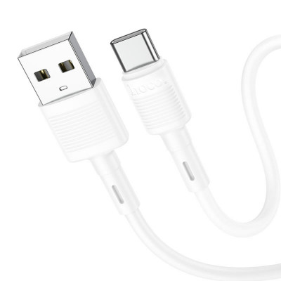 Кабель HOCO X83 USB to Type-C 3A, 1m, PVC, PVC connectors, White - изображение 1