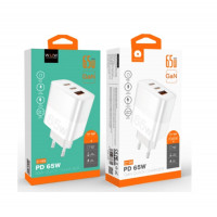 Мережевий зарядний пристрій WUW-C199 PD65W+PD20W+QC18W GaN C white (Колір Белый) - фото № 2