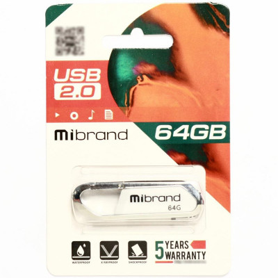 Flash Mibrand USB 2.0 Aligator 64Gb White - изображение 2