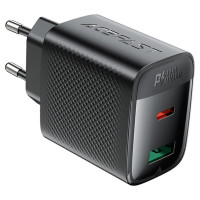 Мережевий зарядний пристрій ACEFAST A106 PD45W GaN (USB-C+USB-A) charger (EU) Black (Цвет 7073) - фото № 3
