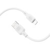 Кабель BOROFONE BX113 Lenny silicone charging data cable iP(L=1M) White (7068)- № 2