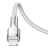 Кабель Baseus Cafule Series Metal Data Cable Type-C to iP PD 20W 1m White (Колір White) - фото № 5