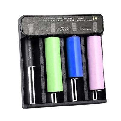 Зарядний пристрій ESSAGER Battery Charger with LED Indicator For 4 LED Black - изображение 4