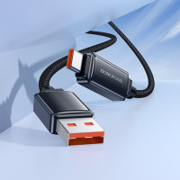Кабель BOROFONE BU53 5A Meteor fast charging data cable Type-C Black (Цвет 7073) - фото № 3