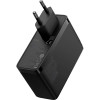 Мережевий зарядний пристрій Baseus GaN5 Pro Digital Fast Charger 2C+U 160W EU Cluster Black (With Superior Series Fast Charging Data Cable Type-C to T (Black)- № 4