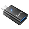 Перехідник HOCO UA36B C male to USB female OTG transparent adapter Black k57937 - № 1 Перехідник HOCO UA36B C male to USB female OTG transparent adapter Black (7073) Hoco - № 1