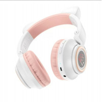 Бездротові навушники BOROFONE BO18 Cat ear BT headphones White (Колір Белый) - фото № 2