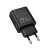 Мережевий зарядний пристрій BOROFONE BA98A Ilustre PD30W (2C1A) charger with digital display (EU) Black (7073)- № 7