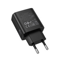 Мережевий зарядний пристрій BOROFONE BA98A Ilustre PD30W (2C1A) charger with digital display (EU) Black (Колір 7073) - фото № 7