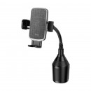 Автотримач для телефона HOCO H63 Utmost push-type car mount(cup holder) Black