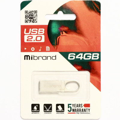 Flash Mibrand USB 2.0 Irbis 64Gb Silver - изображение 2