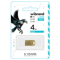 Флеш-накопичувач Wibrand USB 2.0 Hawk 4Gb Gold (Колір Золотистый) - фото № 2
